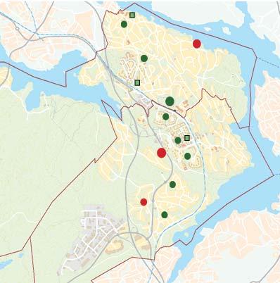 Östra Huddinge Östra Huddinge innefattar kommundelarna Skogås och Trångsund. Dessa har vattenkontakt med sjöarna Drevviken samt Magelungen.
