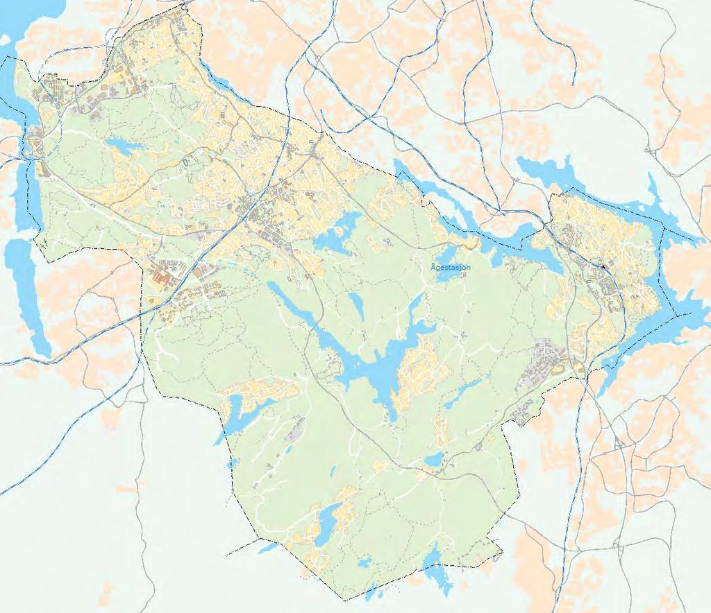 HUDDINGE KOMMUN Parkplan Större naturområden Huddinge är välförsett när det gäller stora, fina naturområden.