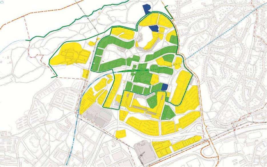 Sida 10 (24) Stadsmuseets kulturhistoriska inventering av Bredäng, planområdets ungefärliga läge i rött.