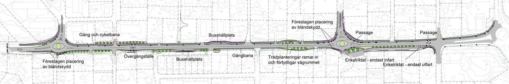 Utformningsförslaget i Vägplanen Delen Göklundsvägen (Statoil) till