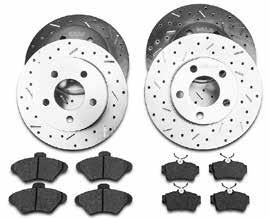 ROTOR W/ CARBON GRAPHITE BRAKE PAD KIT FRONT & REAR 94-98 V6, GT 394037 5 919 kr