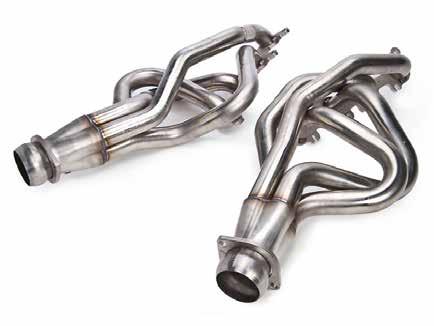 KOOKS LONG TUBE HEADERS Kooks Long Tube Headers ger en rejäl extra åsnespark, förlåt, hästspark i baken på mustangen.