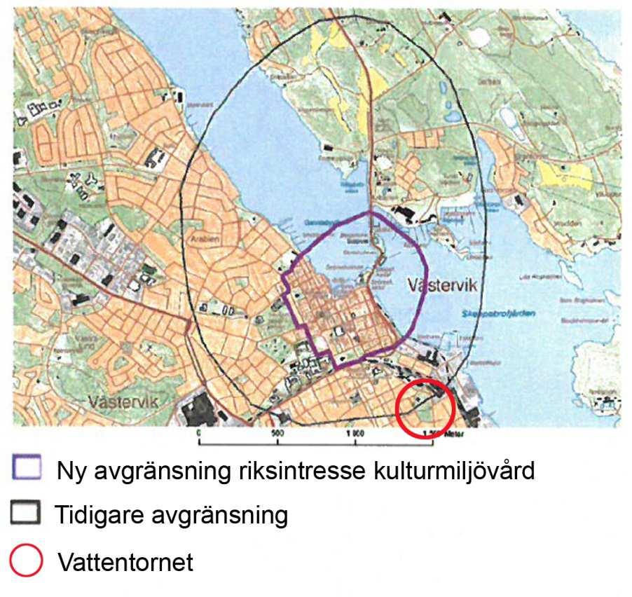 gatunät som till stor del är utförd enligt stadsplanen från 1670-talet. Den medeltida hamnen vid Fiskartorget och den Yttre hamnen från 1600-talet samt inloppet till staden.