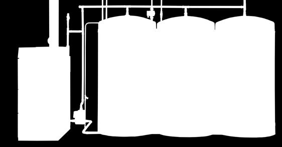 BAXI BUFFERT 750 med 90 mm PUR-isolering, blå kulör DiamxHöjd (utan/med isolering) Rsk/Art.