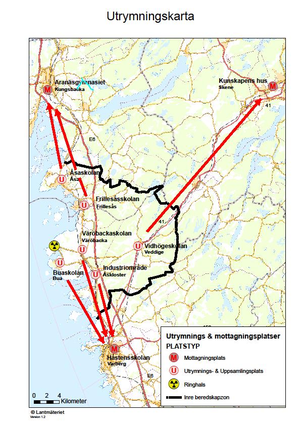 36(51) 9.3. Upprättande av mottagningsplatser Mottagningsplatserna i Kungsbacka, Skene och Varberg samt uppsamlingsplatserna Åsaskolan, Frillesåsskolan, Väröbackaskolan, Vidhögeskolan, Buaskolan och