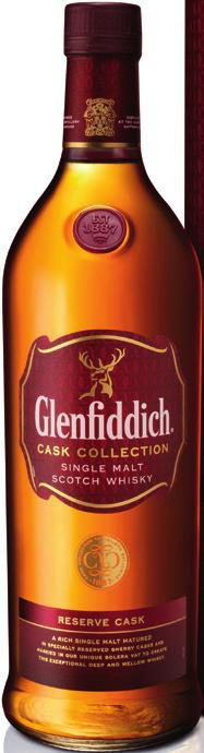 whisky Glenfiddich Reserve Cask 40 % Skotsk Single Malt Whisky En komplex single malt som lagrats på