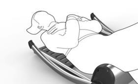 Kör upp stolen först när du försäkrat dig om att personens fötter, armar, händer och andra kroppsdelar inte riskerar att träffas eller köras över av lyftstolens rörelser!