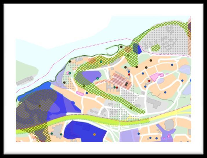 hus med utsikt /area GIS: Siktanalys Demografisk (potentiell),