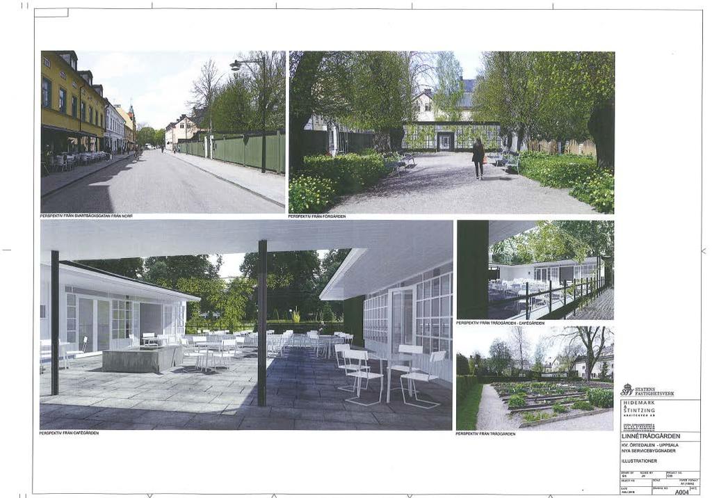 Förslag till ny servicebyggnad för Linnéträdgården.