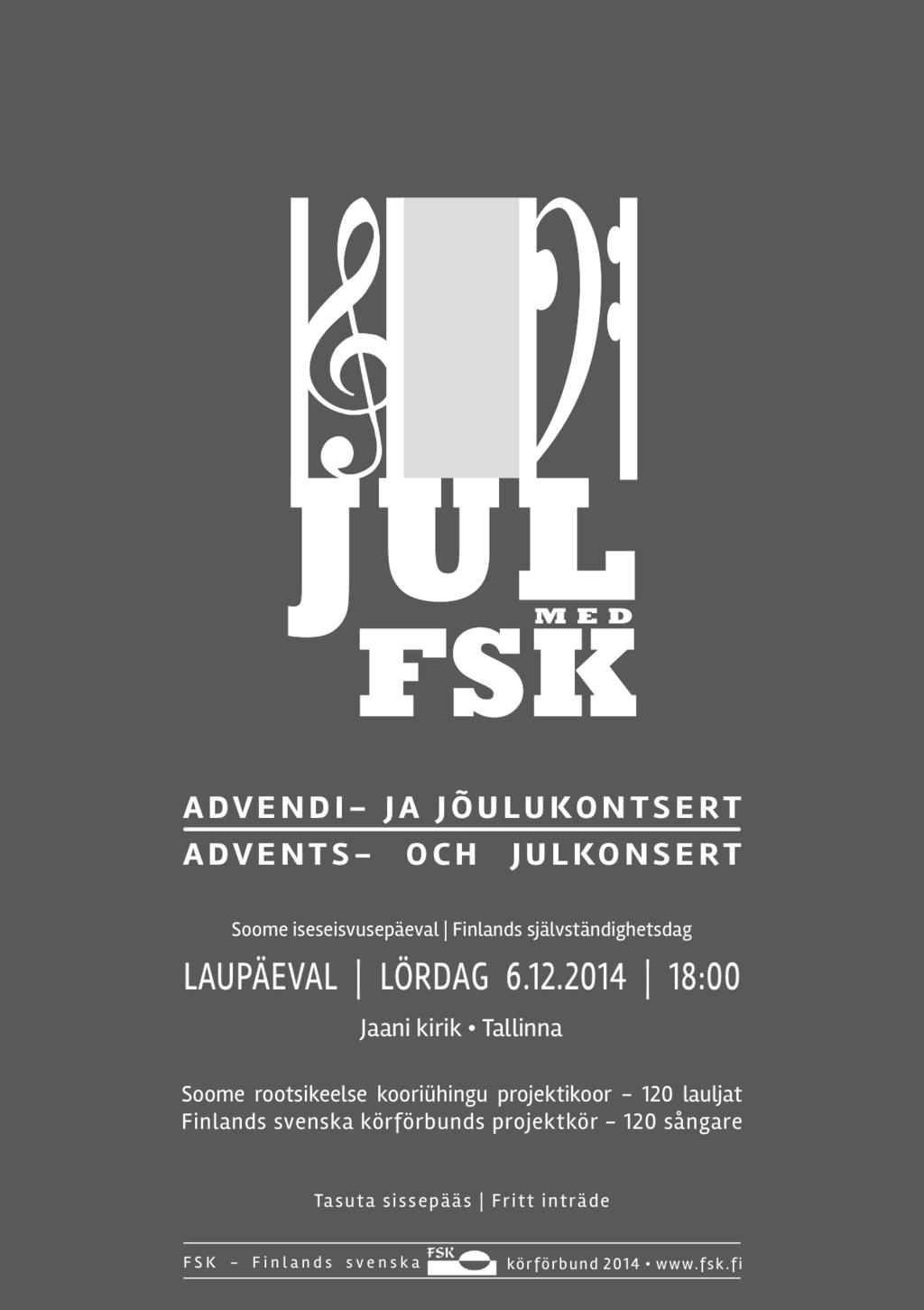 Affischer skickades till kyrkan där konserten skulle hållas. Även turistinformationen i Tallinn kontaktades för att be dem om lov att marknadsföra evenemanget via dem.