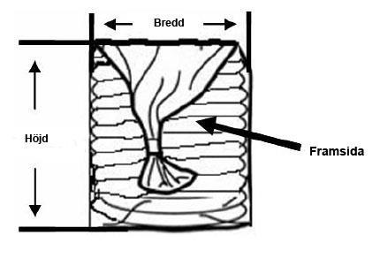 Peter Jönsson 2017-02-08 2.5 11(29) Viktigt: Mätregler för hängande artiklar med formbar förpackning beskrivs i avsnitt 2.5.2 Hängande artiklar med formbar förpackning.