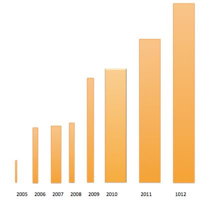 24 4.2.4 Finansiell struktur Figur 2: Balders utveckling mellan 2005-2012 Figuren föreställer en översikt över Balders finansiella struktur över perioden 2005 till 2012.