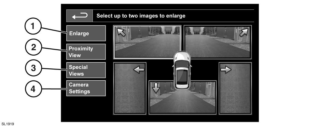 Kameror Kameror SURROUND KAMERA -SYSTEM Kamerans hemsida kan nås genom val av Extra features på huvudmenyn, peka på Cameras och välj Settings. 1.