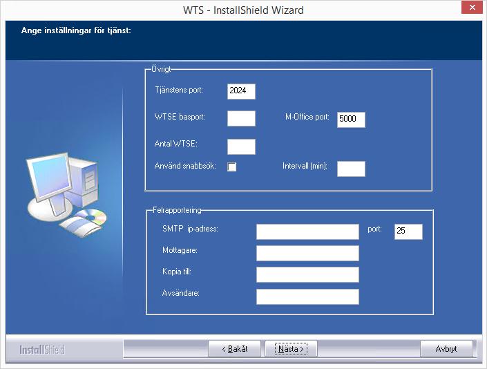 Välj att installera WTS för PDA Solution