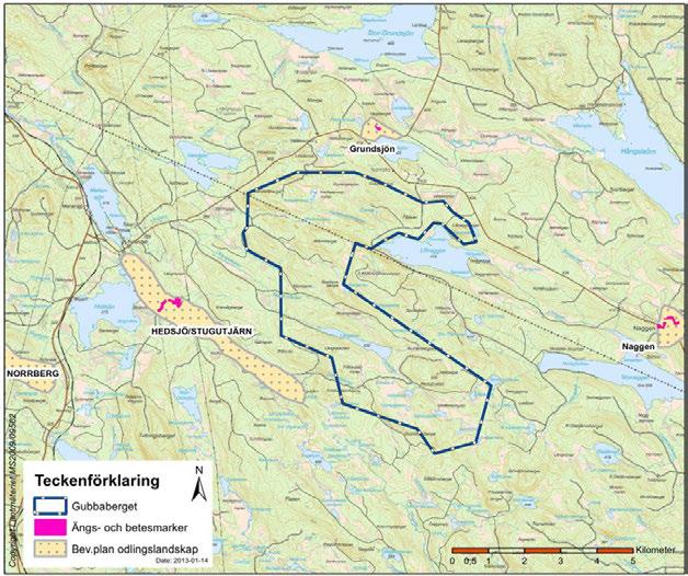 8H50122.115.119 Figur 32: Värden i odlingslandskapet 5.13 Sammantaget skyddade områden och naturvärden Det finns inga riksintressen eller skyddade områden utpekade inom Gubbaberget.