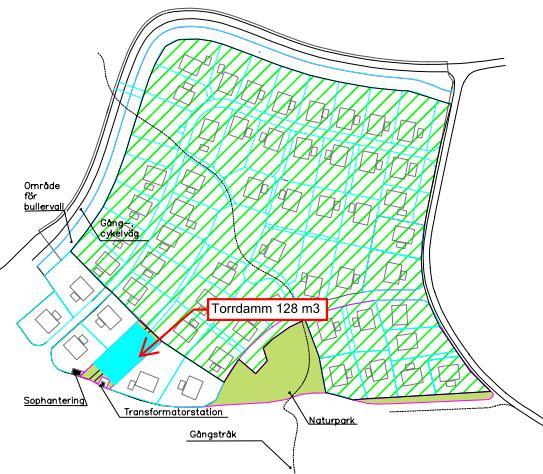 3. Geoteknik Markundersökning benämnd Översiktlig markundersökning för vägar och ledningar inom ett planerat bostadsområde för enbostadshus daterad 2010-06- 15 beskriver markförhållanden.