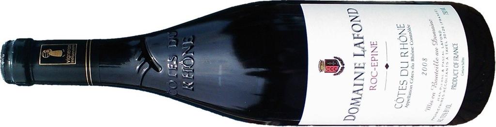 Côtes du Rhône Côtes du Rhône 2008 70% Grenache och 30% Syrah med under 8-10 dagar. Efter pressningen lagras vinet under 3-4 månader i nya ekfat.