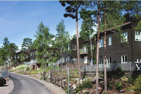 Bebyggelsen är småskalig och sammanhållen inom de tre områdena. Mellan områdena finns det gröna stråk för friluftsliv, sport och natur. De gröna stråken hålls så sammanhållna som möjligt.