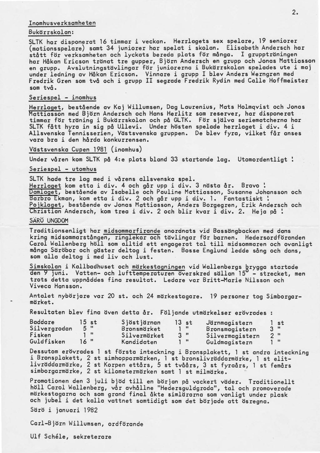 I nomhu sve rksomhe te n 9g!!:@' SLTK hor disponerot '16 timmor i veckon. Herrlogets sex spelore, 19 seniorer (notions spelo re) sont 34 iuniorer hor spelot i skolon.