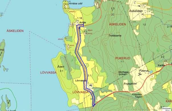 Artrika vägkanter 3032, Lövvassa, LÖVVASSA Motivering: Torrbackar med hävdgynnade arter.