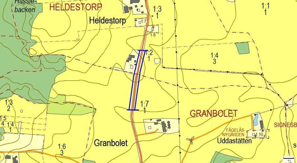 Hänsynsobjekt 2857, Granbolet, GRANBOLET Motivering: Insektsintressanta vägkanter med förekomst av sexfläckig bastardsvärmare (NT).