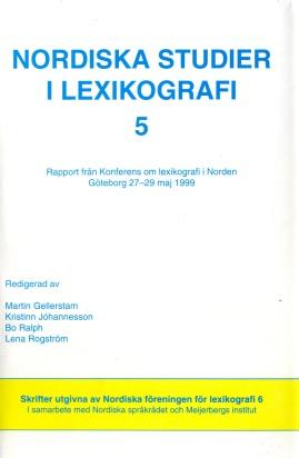 NORDISKE STUDIER I LEKSIKOGRAFI Titel: Forfatter: Rörande polysem belägenhet Ulrika Kvist Darnell Kilde: Nordiska Studier i Lexikografi 5, 2001, s.