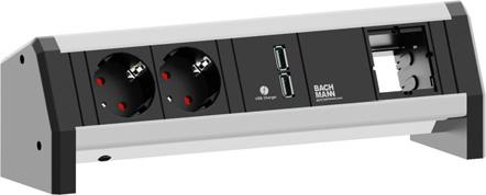 0183 2 eluttag USB-laddare 1 modulplats Längd 281 mm 2 eluttag USB-laddare 2 modulplatser