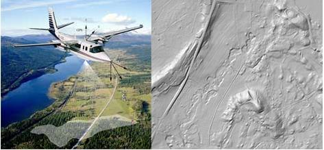 Fakta om laserskanning NNH, Ny Nationell Höjdmodell Laserskanning utförs från flygplan och ger laserdata i form av ett punktmoln.