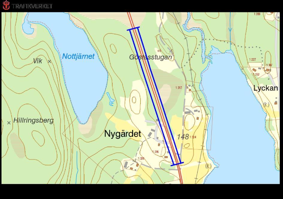 Hänsynsobjekt 864, Nygärdet, BORTAN Motivering: Rikblommiga vägkanter med indikatorarter. ID på översiktskarta 52 Vägnummer S 864 Namn Gammalt namn - Sida av vägen Nygärdet, BORTAN Båda sidor.