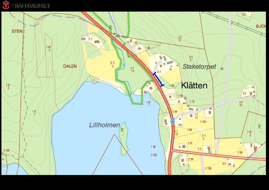 Objektförteckning Rv 61, Klätten, BJÖRKENÄS Motivering: Vägkant med skogsbryn med skogsklocka (NT). ID på översiktskarta 1 Vägnummer Riksväg 61 Namn Gammalt namn - Sida av vägen Längd sida 1 60 m.