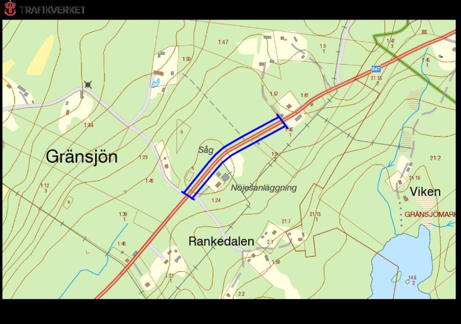 647, Gränsjön, GLAVA-GRÄNSJÖN Motivering: Vägkant med slåttermarkskaraktär, goda bestånd av höskallra och ängsvädd, samt en rad hävdgynnade arter.