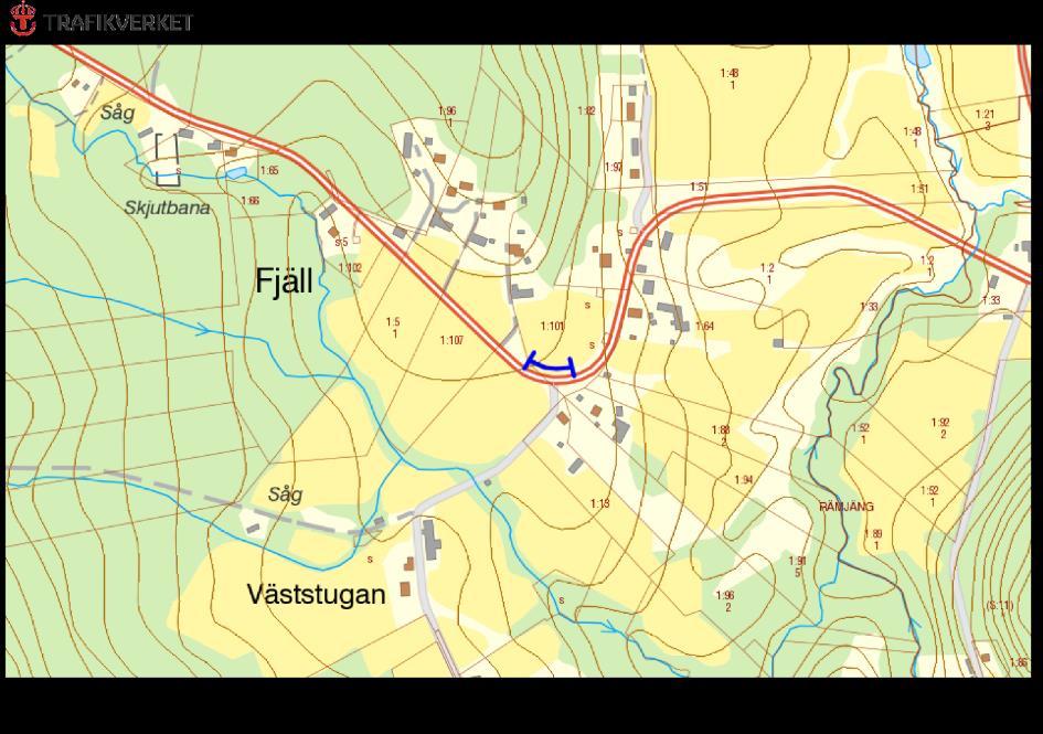 Hänsynsobjekt 611, Fjäll, LOSSBYN Motivering: Sydvänd ytterslänt med torrbacksflora. ID på översiktskarta 41 Vägnummer S 611 Namn Gammalt namn - Sida av vägen Längd sida 1 65 m.