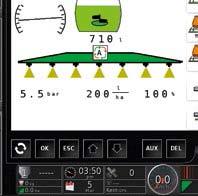 GPS-applikationer som automatisk, GPS-baserad delbreddsavstängning samt Precision-Farming-applikationer.