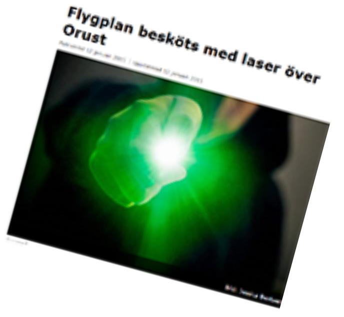 3. Vad är felet? grön laserpekare pilotens öga =3mm =20mm En kursdeltagare skrev ett mail: Hej Jörgen! Jag har en fråga angående en övning från optiken. Min fråga gäller övning 1.