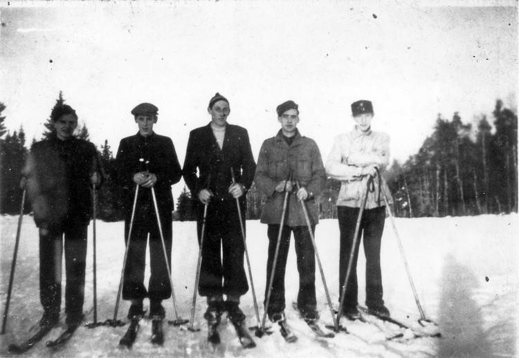 Skidlöpare omkring 1946.