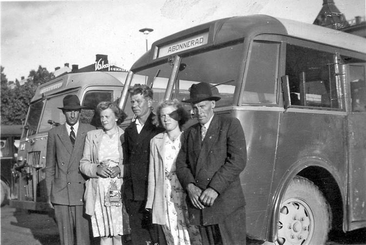 Bussresa omkring 1950.