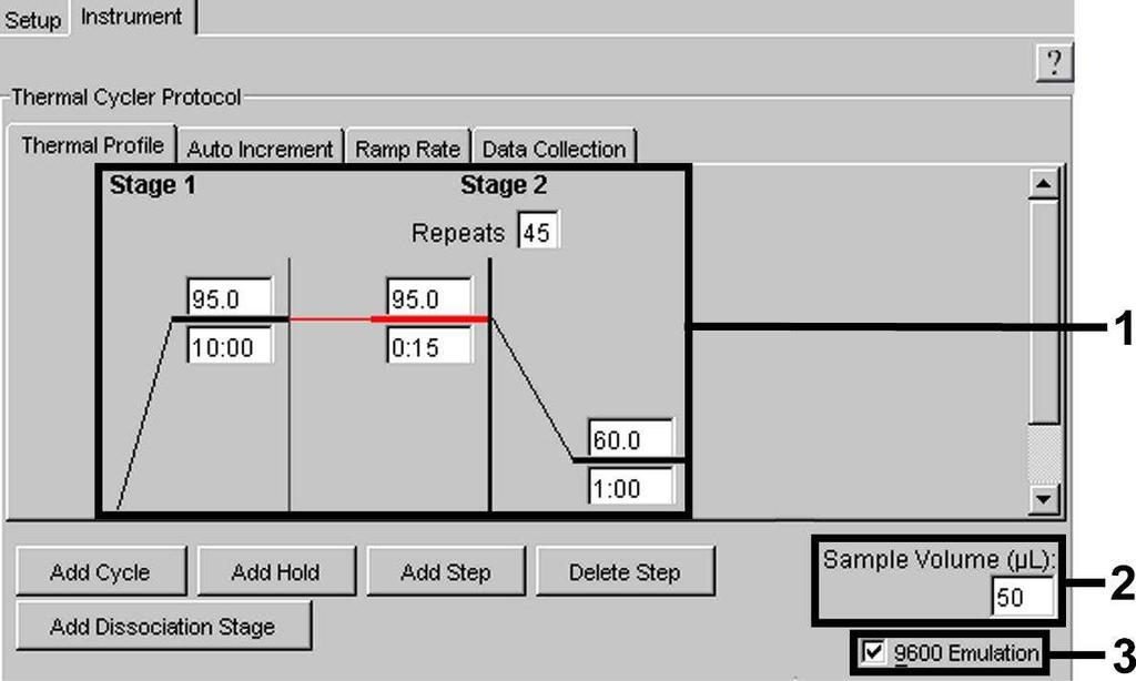 Fig. 21: Framtagning av temperaturprofilen. Vidare finns på Instrument-planet alternativet Data Collection. Om du väljer det här alternativet kommer du till fönstret som visas i Fig. 22.