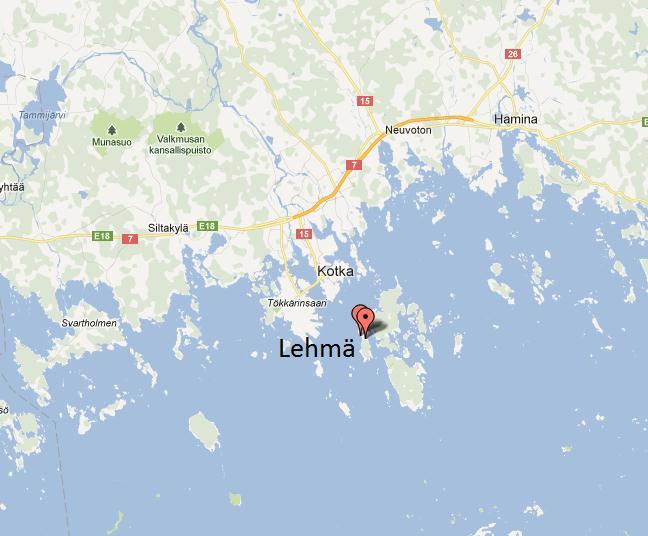 Lehmäsaari, Kotka På Lehmäsaari i Kotka är två undersökningsstränder med. Den inre delen, som ligger vid en skyddad lagun, används för rekreation, och där finns en brygga för båtar och badare.