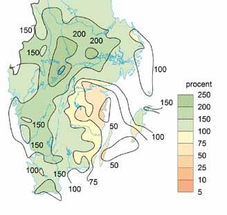 Väder i april 2016 Avvikelse medeltemperatur april månad Temperatur Det varma vädret fortsatte under april och