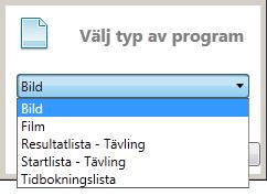 Huvudarean är markerad med en Etta (1) och Tickern är markerad med en tvåa (2). I området med trean (3) visas tex klockan och datum. Denna arean är endast tillgängligt i wide-screen-läge.