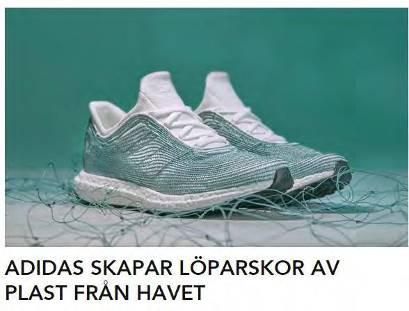 Produkter av plast från havet Bild från http://www.