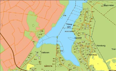 5.3.2 Markägare Området kring tätorten är uppdelat på många mindre fastigheter med tomter som i vissa fall går ända ner till vattnet.