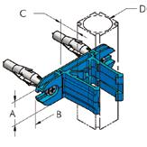 PIPE SYSTEM Aluminium Väggfäste plast Väggfäste stål Art.nr D mm A mm B mm C mm Väggfäste PLAST 006 020 041 20 20 70 20 006 025 041 25 25 88 17 006 040 041 40 40 135 43 006 050 041 50 50 150 40 Art.