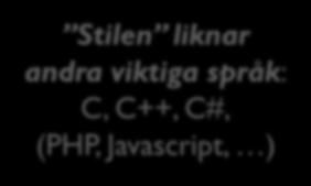 språk: C, C++, C#, (PHP,