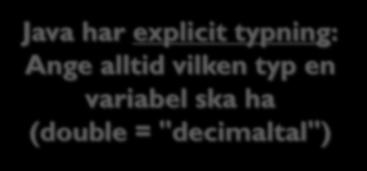 Deklarera variabler 51 Fil: Newton.py Fil: Newton.java Va? Det kan väl datorn fatta själv?