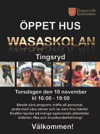 Elevforum Torsdagen den 27 oktober kl 14 har Wasaskolans Elevforum möte i E10-11. Se bilaga för vilka elever som är med i vårt Elevforum. Matråd Matrådet har möte tisdagen den 25 oktober kl 13:30.