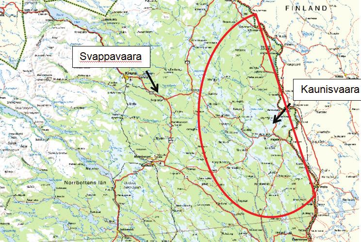 I området uppskattar Sveaskog, givet att man avverkar 80 % av tillväxten, att man kan generera en transportvolym om en miljon ton rundvirke om året.