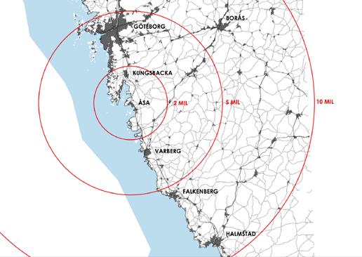 Utgångspunkter för planering Kungsbacka i två regioner Kungsbacka kommun ligger i Hallands läns norra del och är samtidigt en kranskommun till Göteborg.