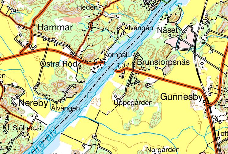 6. Nordre älv (6 Ormo) 6. Vattendrag: Nordre älv Lokal: 6 Ormo X-koord: 641714 Y-koord: 126676 Top.