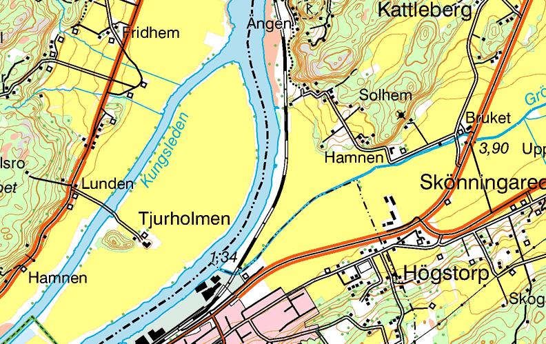 9. Grönån (G1) 9. Vattendrag: Grönån Lokal: G 1 X-koord: 643349 Y-koord: 128383 Top.